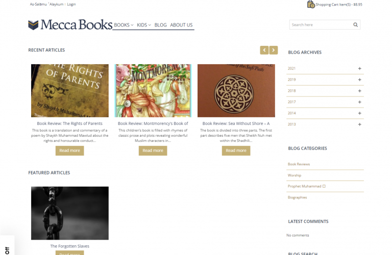 Meccabooks blog landing