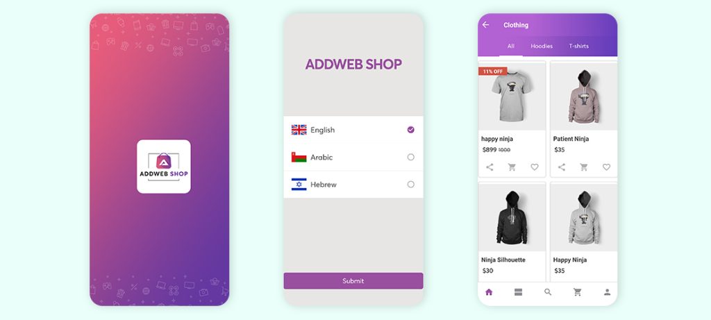 eCommerce mobile app Design