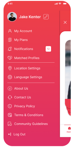 Hamburger menu