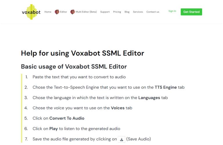 Voxabot Support 