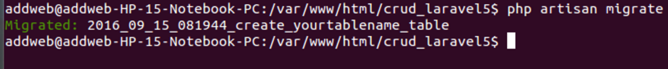 Php Artisan Migrate