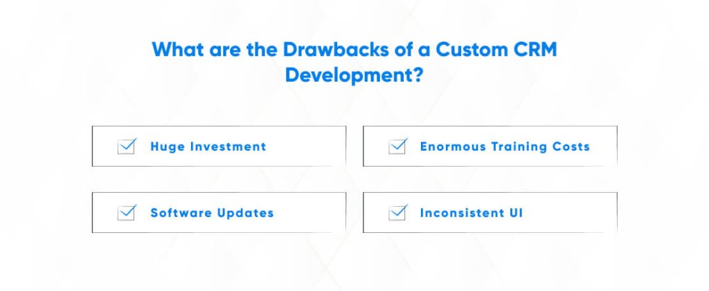 What are the Drawbacks of a Custom CRM Development