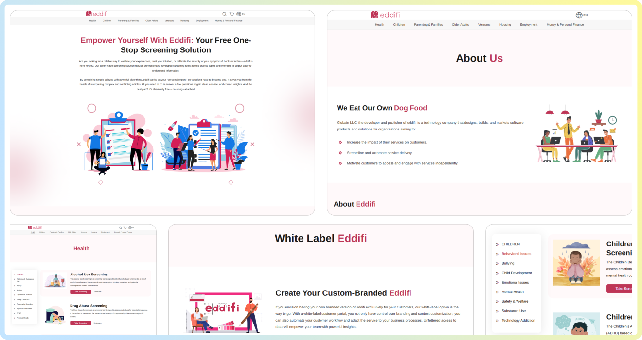 website screen