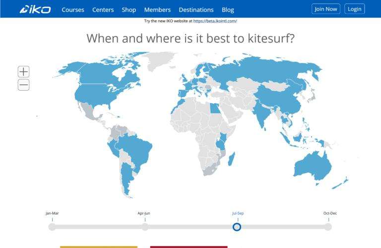 Ikointl Destinations page