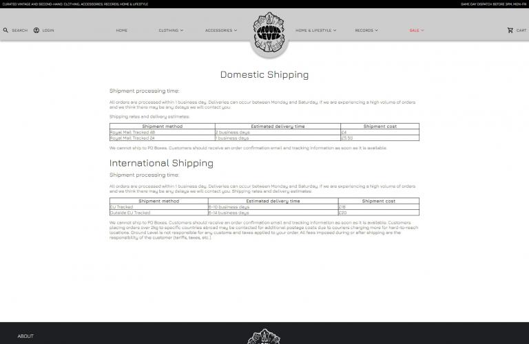 Groundlevel shipping