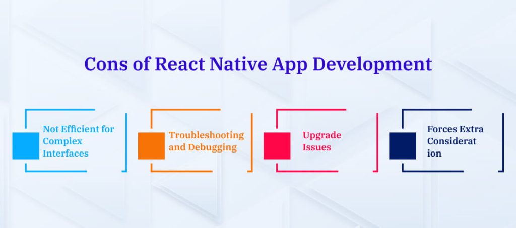 Cons of React Native App Development