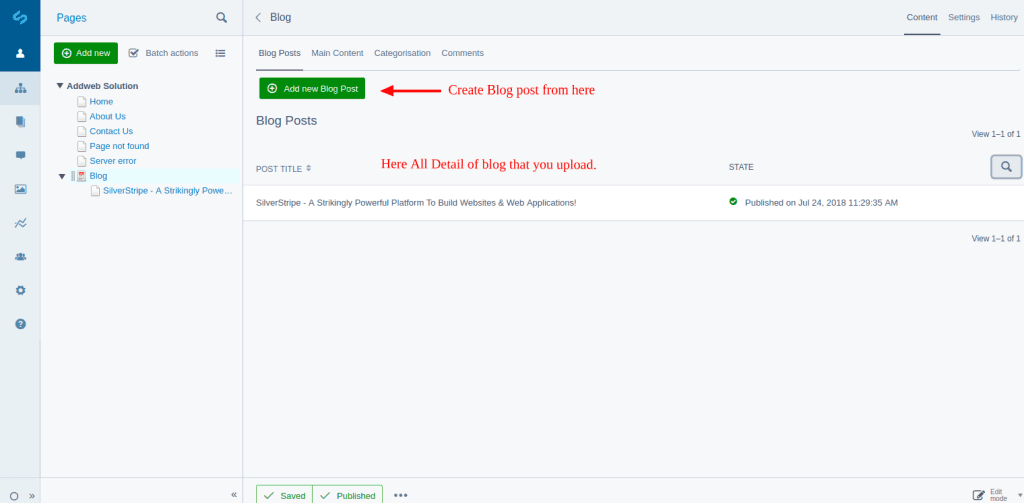 Create a new blog post