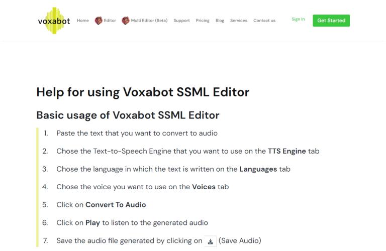 Voxabot Support