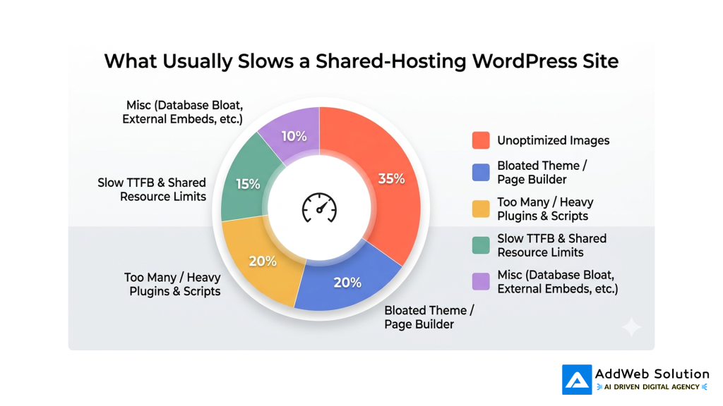 what usually slows shared hosting wordpress site