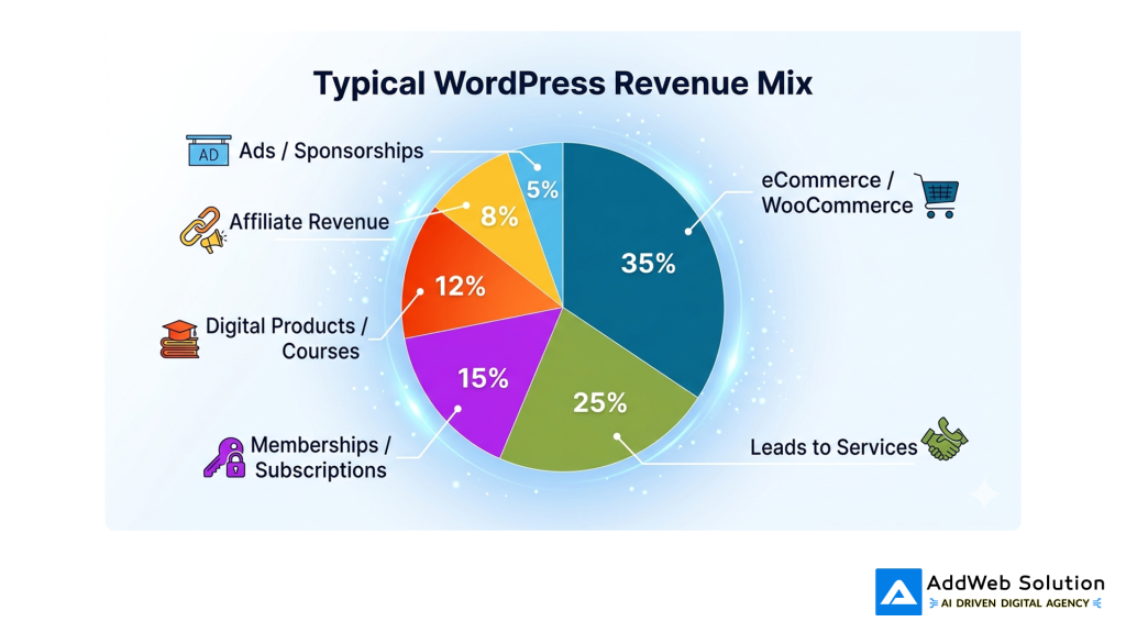typical wordpress revenue mix