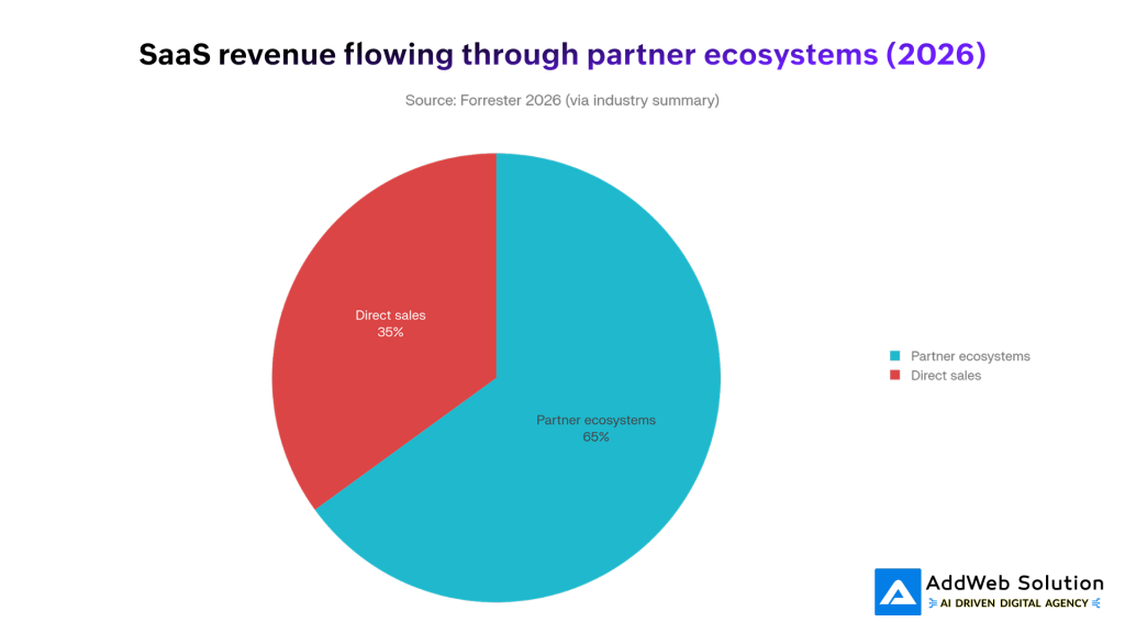 SaaS revenue flowing through partner ecosystems (2026)