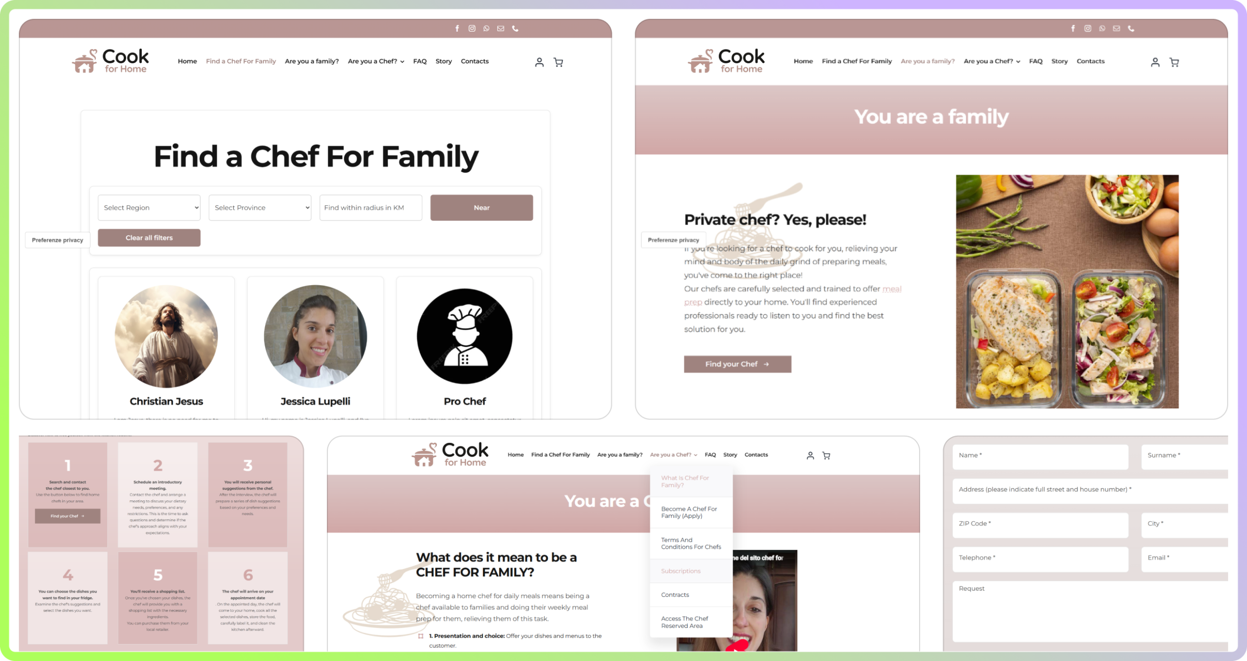 find a chef for family