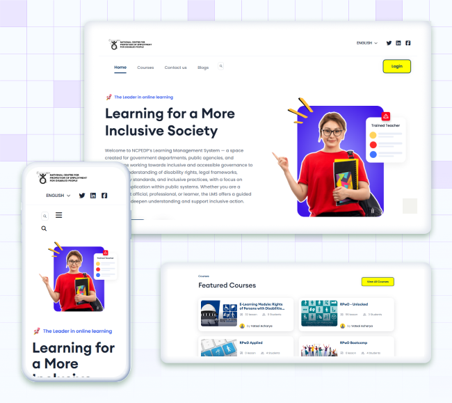 NCPEDP LMS: Custom Laravel-Based Learning Management System with WCAG 2.1 Accessibility