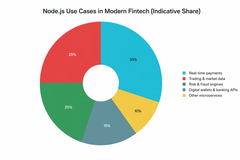 Node.js Fintech Use Cases Doughnut Chart