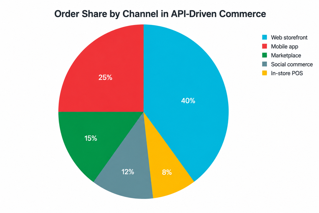 Order Share by Commerce Channel in API-Driven Commerce