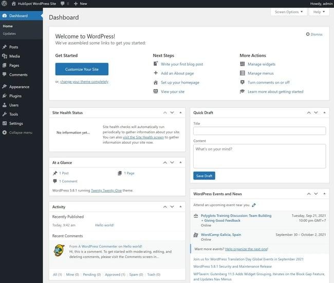 Comparison of WordPress, Shopify, Wix and Webflow website management environments.