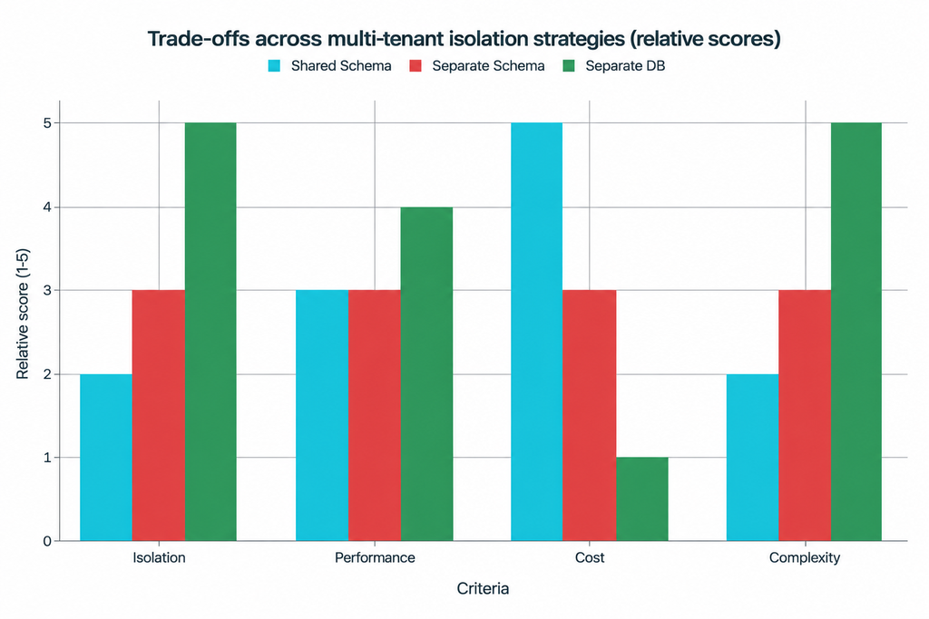 Multi-Tenant Isolation Strategy Trade-offs Chart